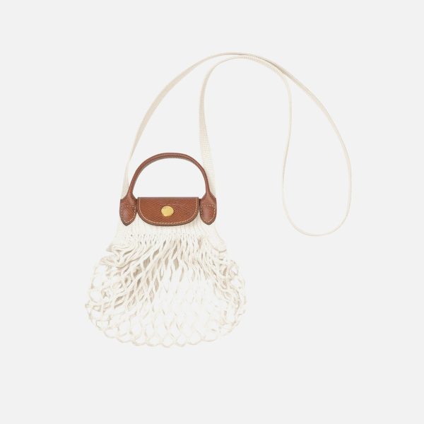 Longchamp Le Pliage Filet XS Knit Bag - Ecru Sale