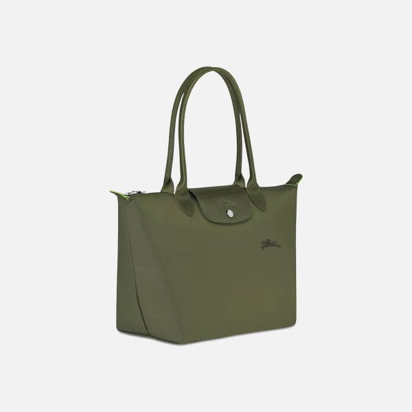Longchamp Le Pliage Medium Shoulder Tote - Forest For Sale - Image 2