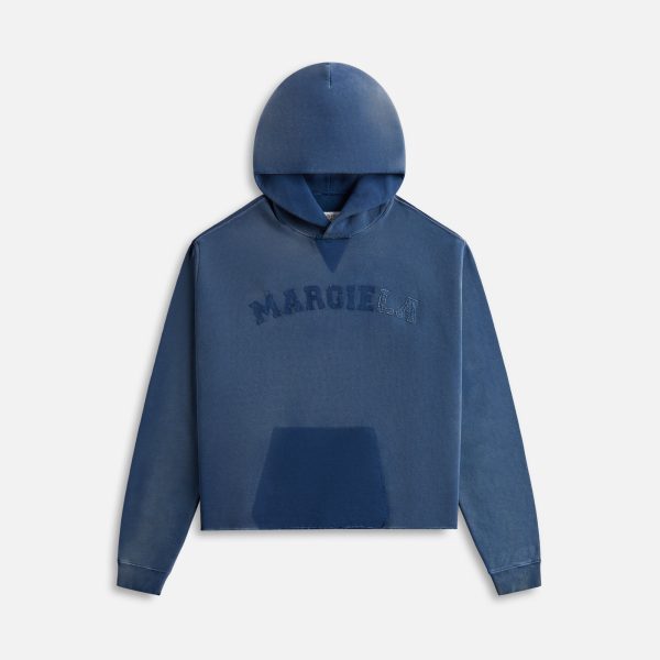 Maison Margiela Organic Cotton Fleece hoodie - Blue Online now