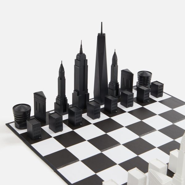 Skyline Chess The New York Edition - Black   White Fashion - Image 2