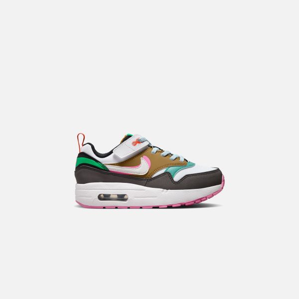 Nike Pre-School Air Max 1 SE Easy On - Black   Playful Pink   Stadium Green   White For Cheap